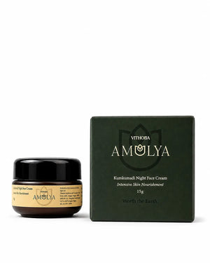 Amulya Kumkumadi Night Face Cream – Intensive Skin Nourishment (15 g)