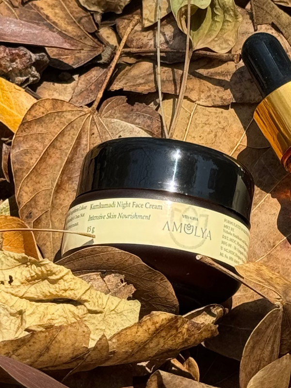 Amulya Kumkumadi Night Face Cream – Intensive Skin Nourishment (15 g)
