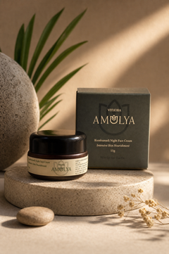 Amulya Kumkumadi Night Face Cream – Intensive Skin Nourishment (15 g)