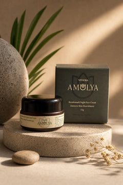 Amulya Kumkumadi Night Face Cream – Intensive Skin Nourishment (15 g)